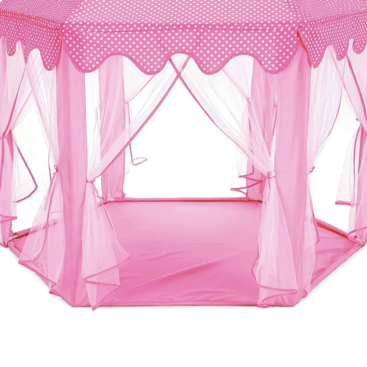 Ausway Kids Princess Castle Play Tent Hexagonal Play House Outdoor Indoor Playhouse Pink