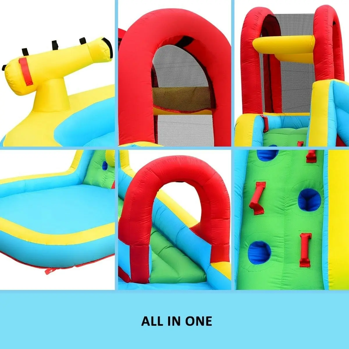 Kidbot All in One Inflatable Water Park Water Slide Jump Castle Blow Up Pool Bouncer House For Kids