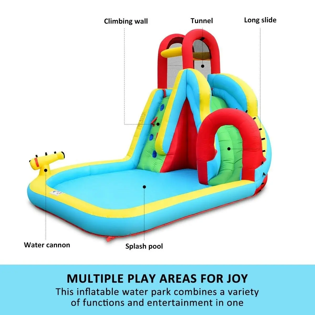 Kidbot All in One Inflatable Water Park Water Slide Jump Castle Blow Up Pool Bouncer House For Kids