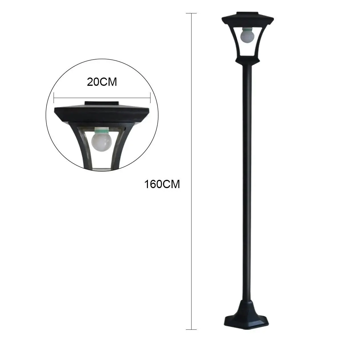 Ausway Deluxe Outdoor Solar Lights Garden Lamp Post