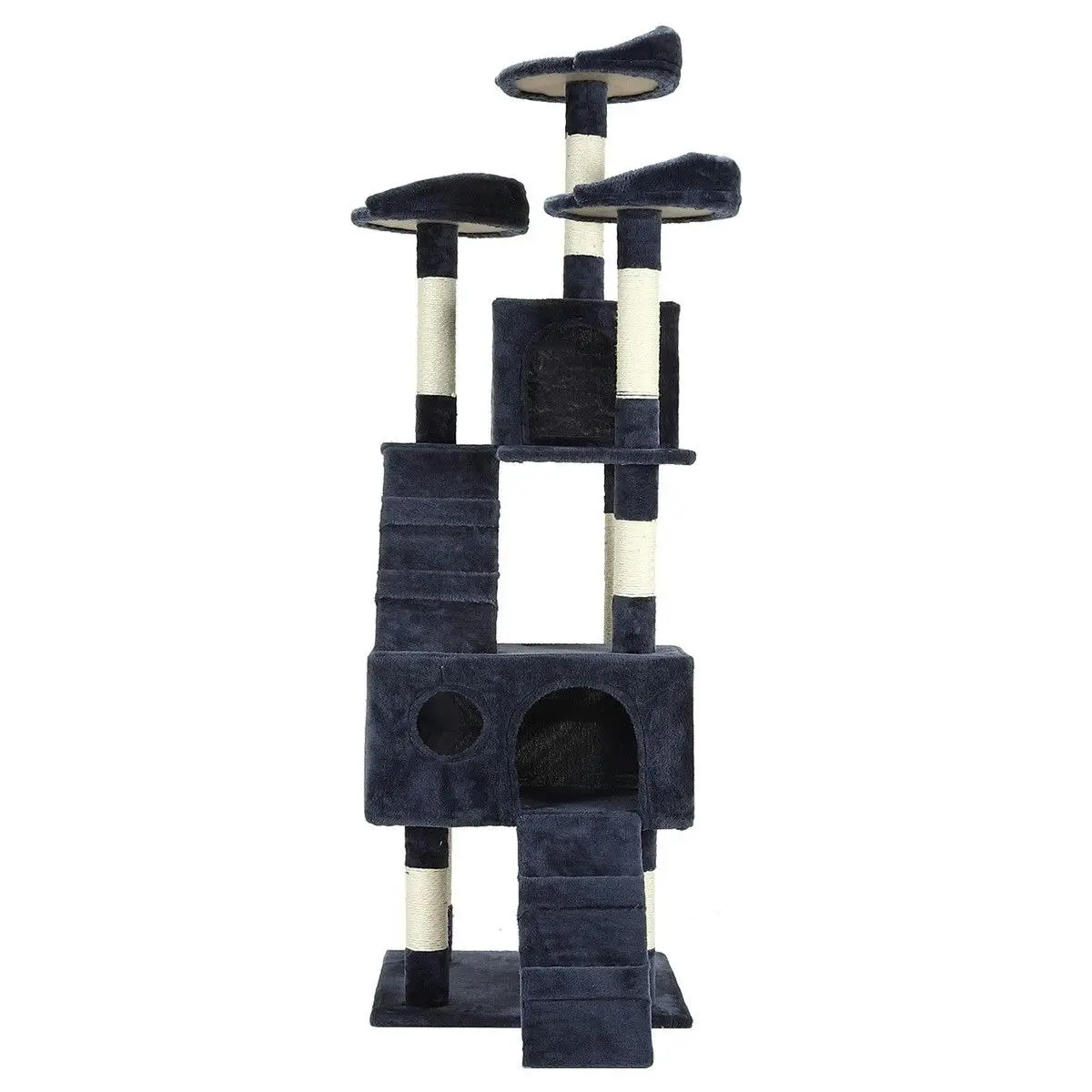 Pet Scene Cat Scratching Post Climbing Tree Pole Tower Gym Playhouse Condo Sisal Scratcher Perch Center 171cm Tall XL