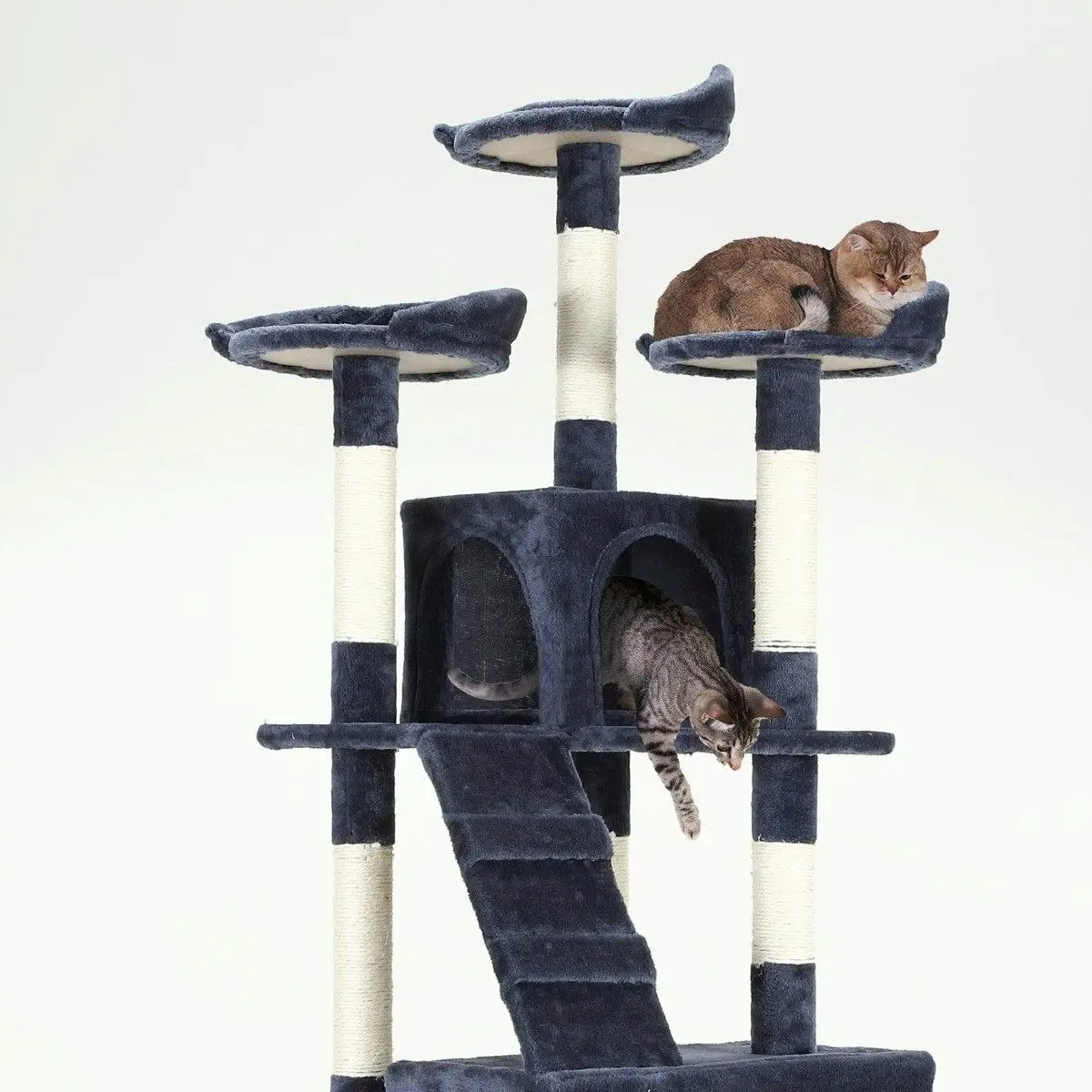 Pet Scene Cat Scratching Post Climbing Tree Pole Tower Gym Playhouse Condo Sisal Scratcher Perch Center 171cm Tall XL