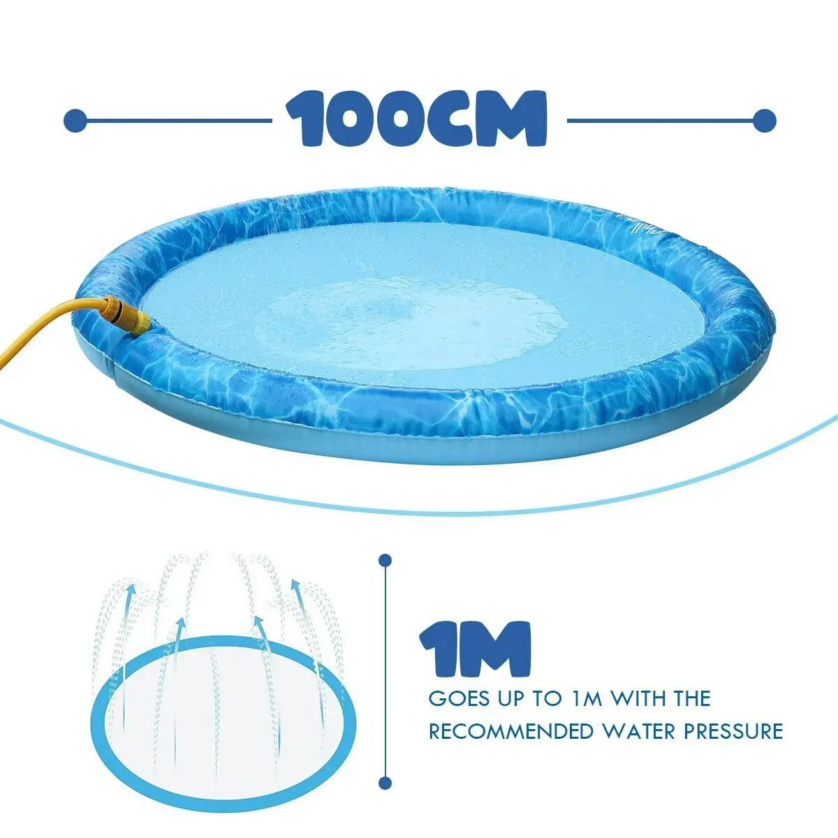 AFP Pet Mat  Dog Sprinkler Splash Swimming Paddling Pool  Outdoor Water Play Spray Toy 100cm