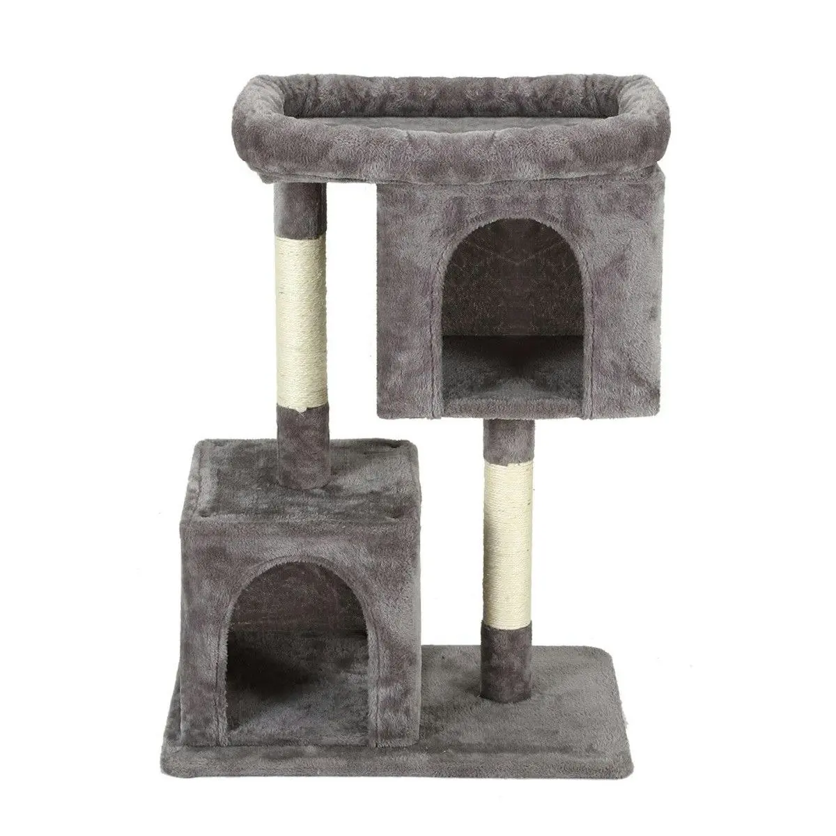 Pet Scene Cat Climbing Tree Gym Sisal Pole Tower Scratching Post Playhouse Condo Perch Multi Levels 73cm Tall