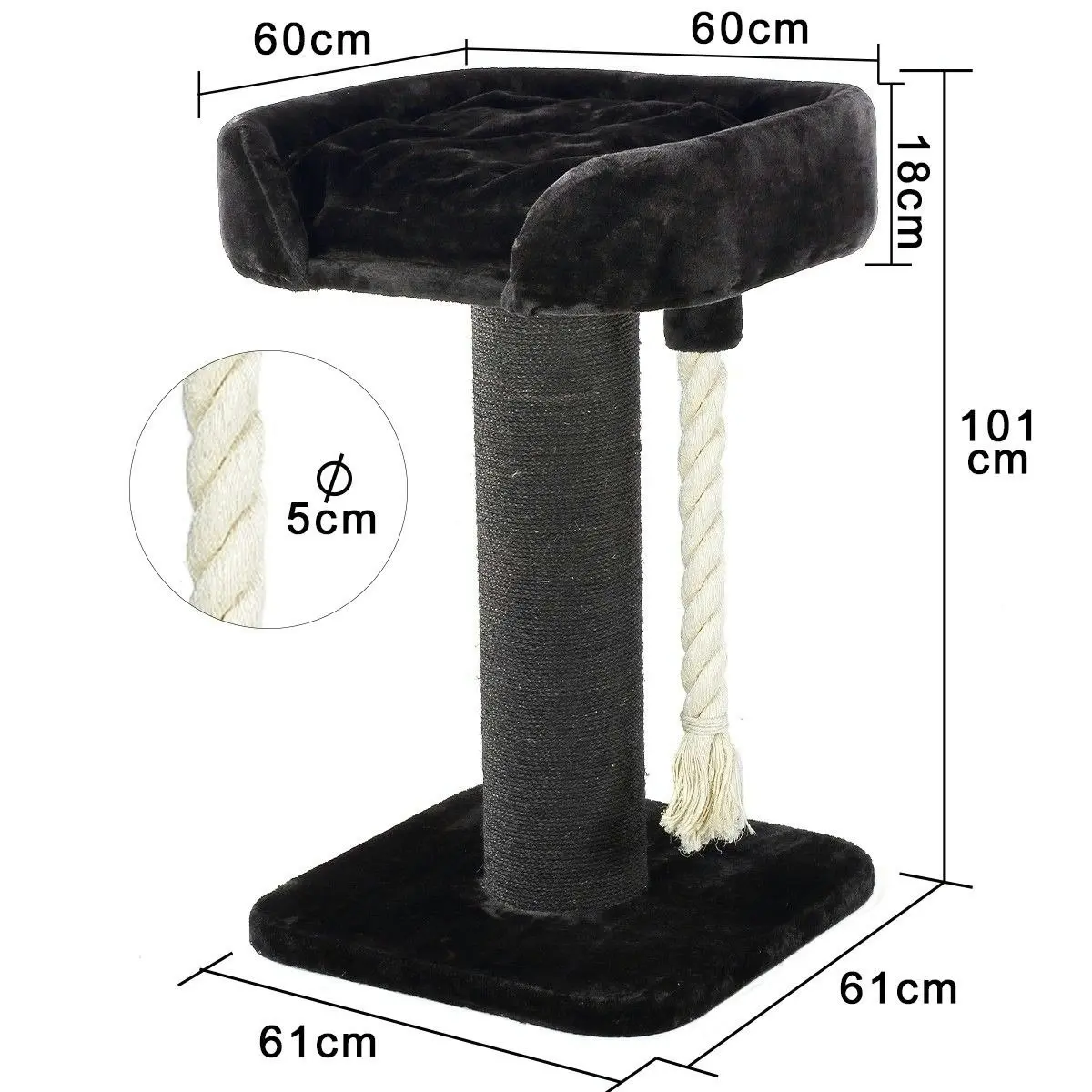 Pet Scene 101CM Cat Scratcher Pet Climbing Frame Scratching Post Tree