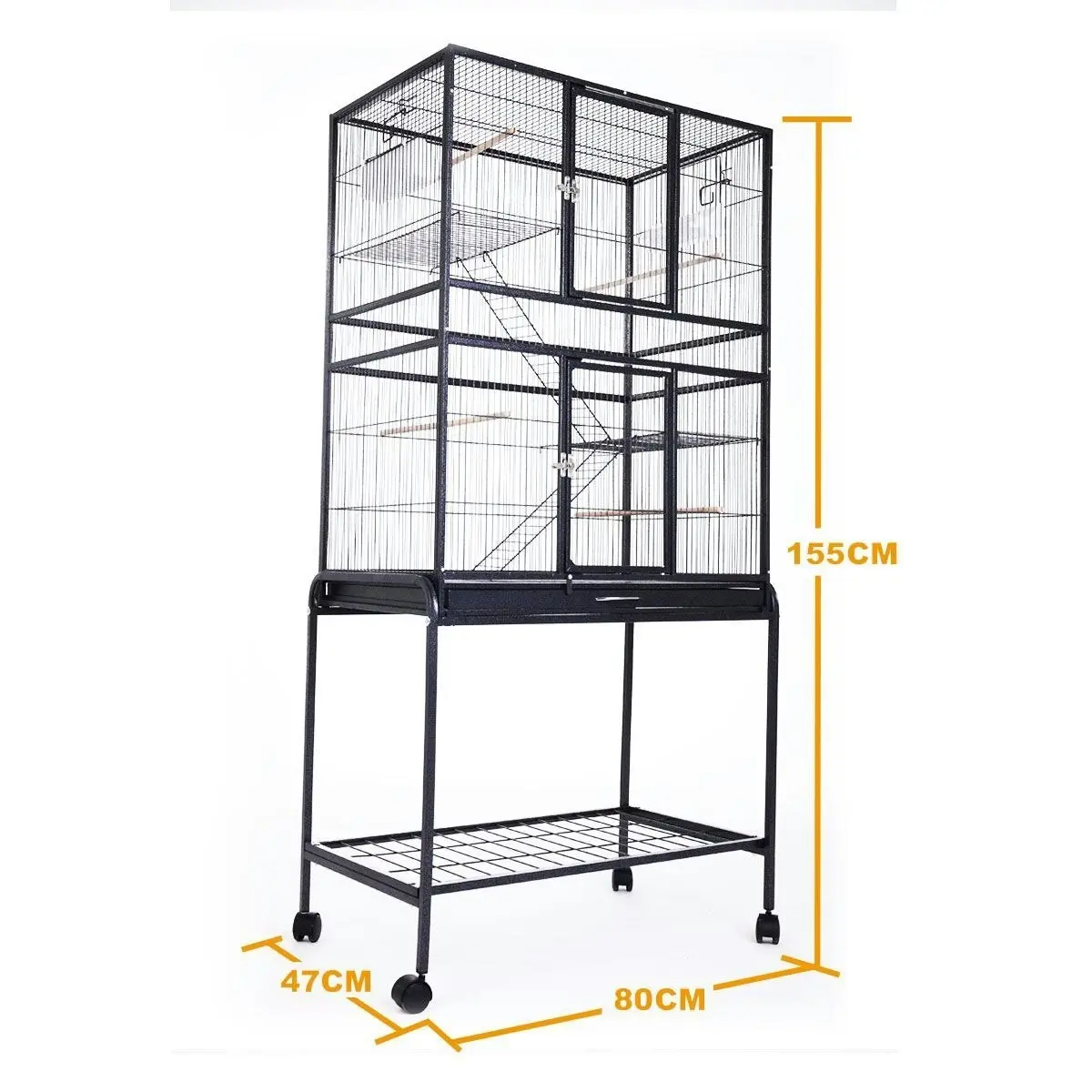 Ausway Large Space Cage on Wheels for Birds Parrot