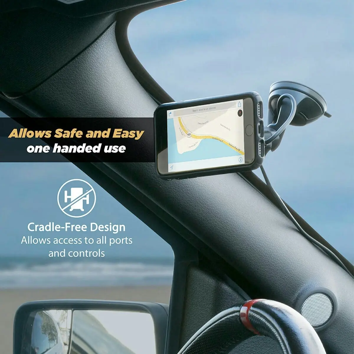 Scosche MagicMount Pro Charge with QI Dash Window Mount