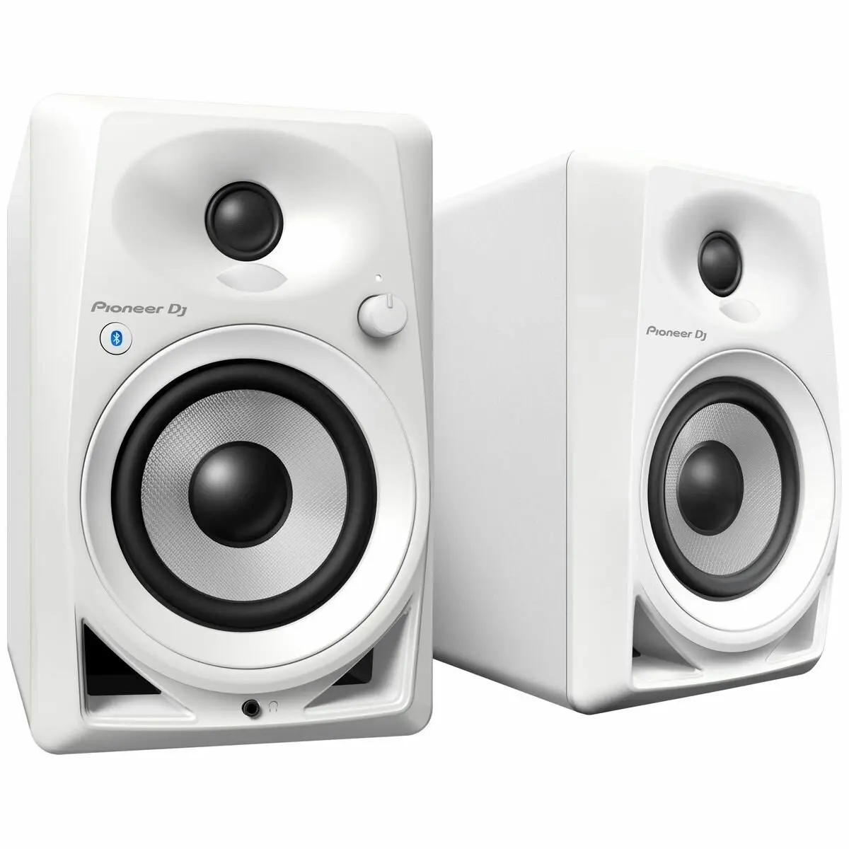 Pioneer DJ DM-40 4 Inch Desktop Monitor Speakers with Bluetooth White