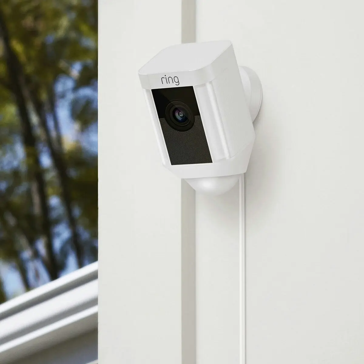 Ring Spotlight Wired Camera White