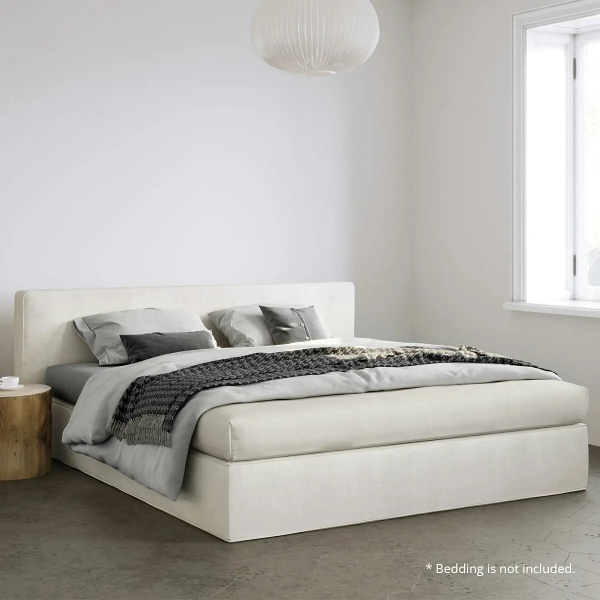 Kalona MONTEVERDE King Bed Base & Bedhead Pearl