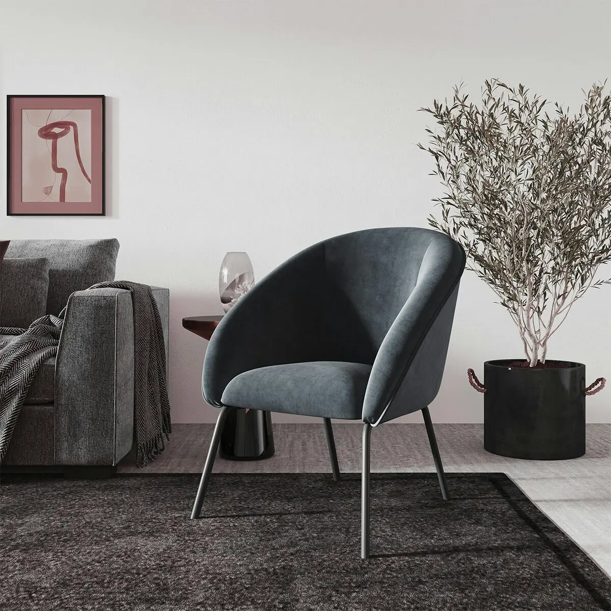 Ostro Furniture Ostro Austinmer Accent Chair Charcoal