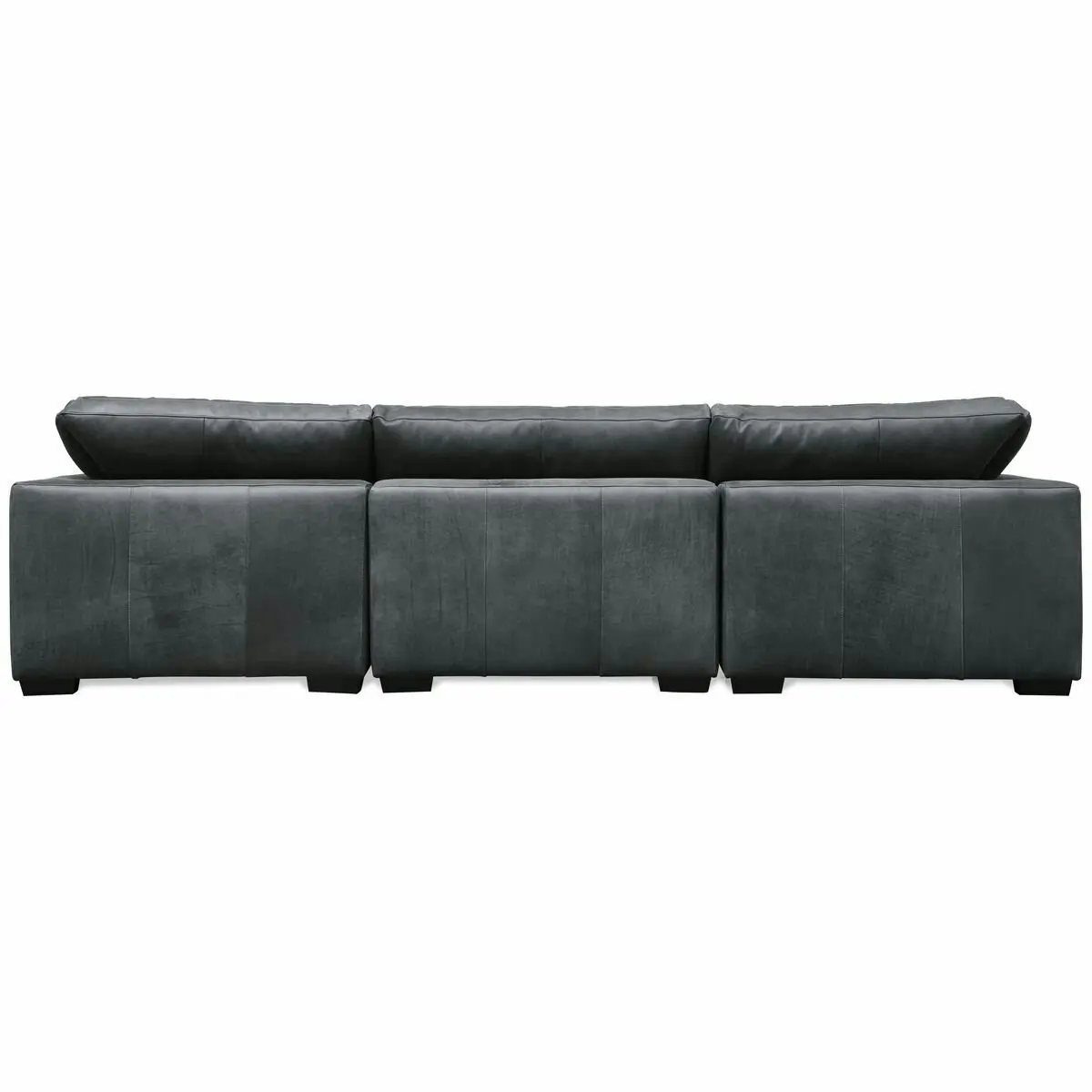 Kalona Milan Three Seater Charcoal Leather Lounge