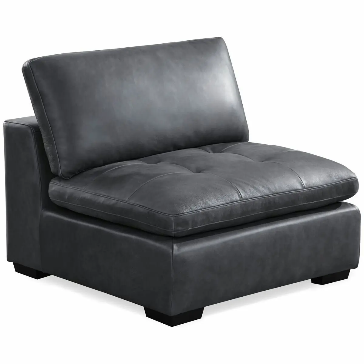 Kalona Milan Three Seater Charcoal Leather Lounge