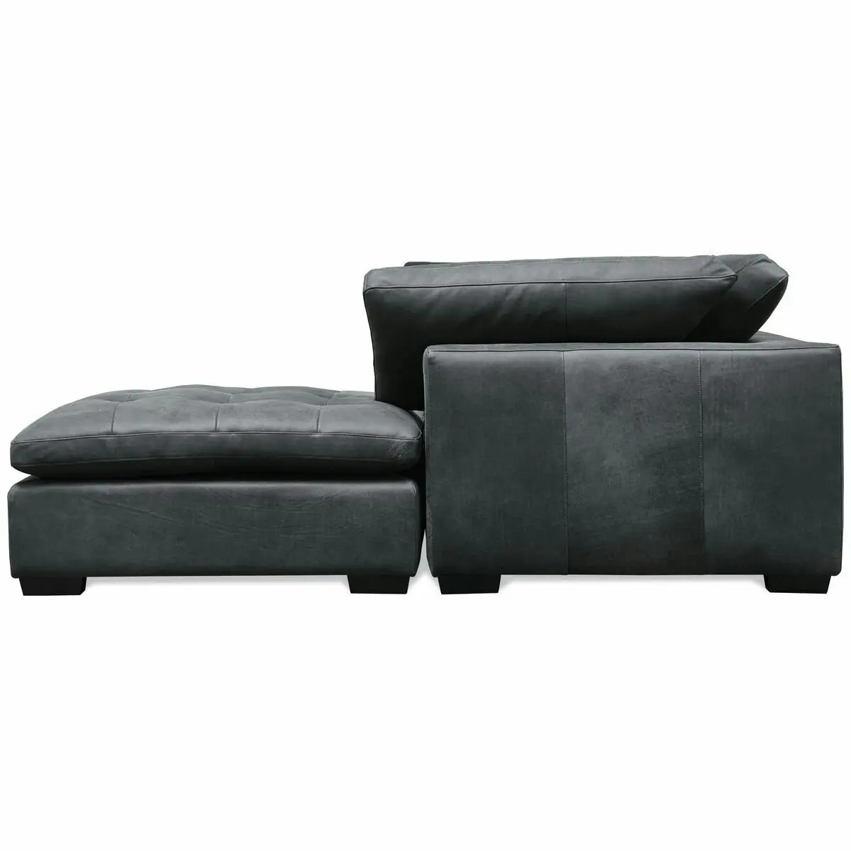 Kalona Milan Three Seater Charcoal Leather Lounge