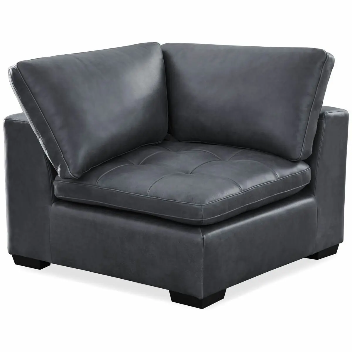 Kalona Milan Three Seater Charcoal Leather Lounge