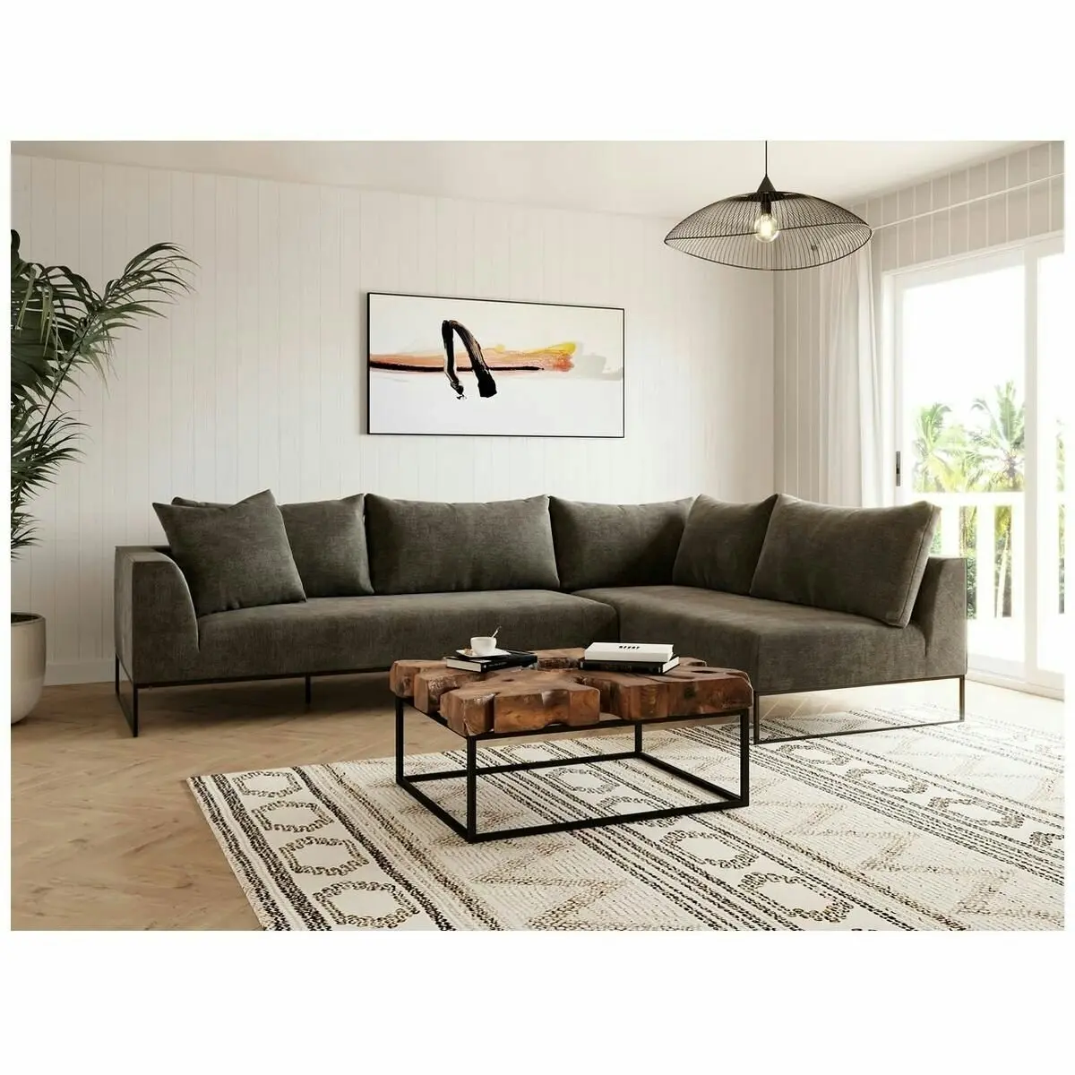 Kalona Vaeroy Modular Four Seater Left Facing Sofa Pewter