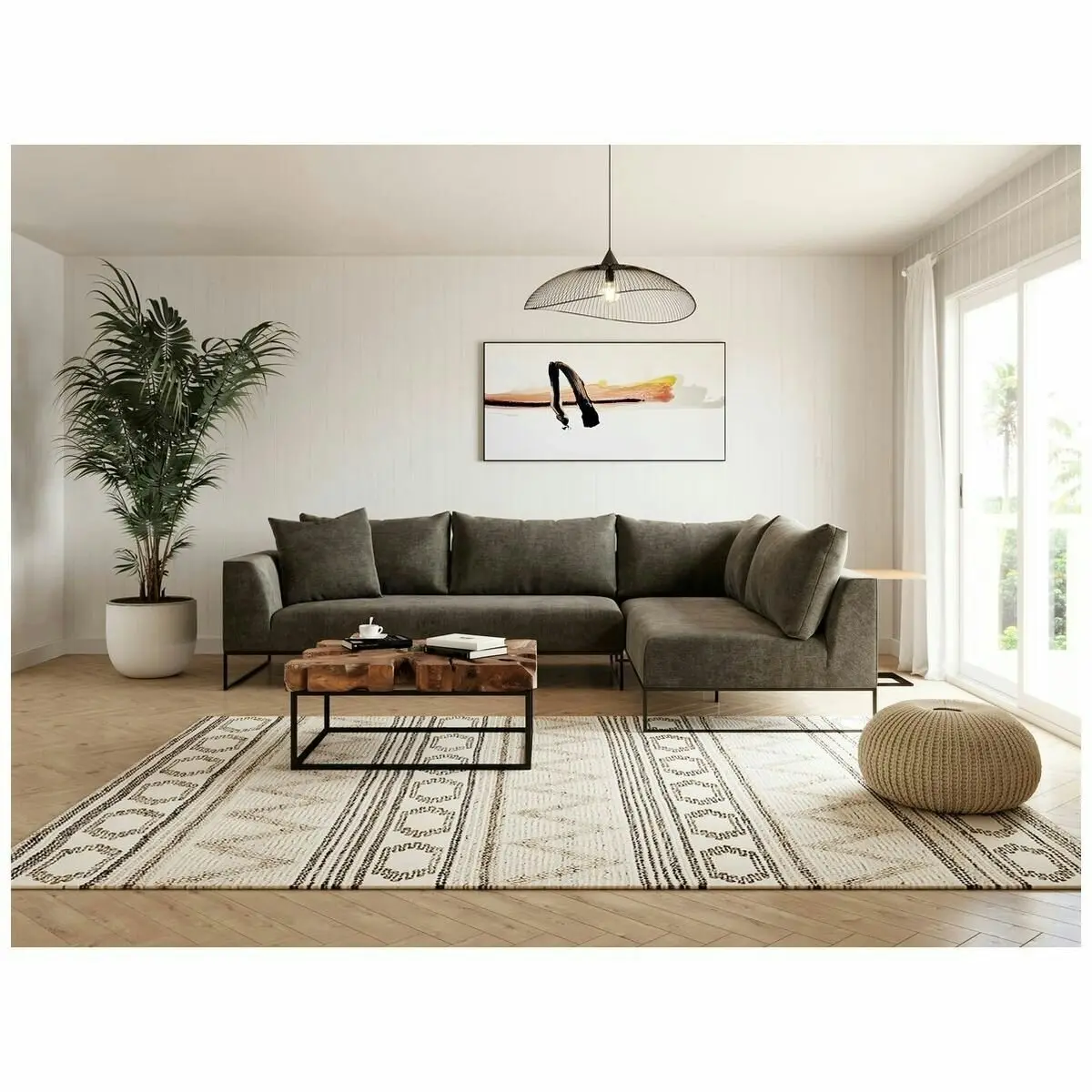 Kalona Vaeroy Modular Four Seater Left Facing Sofa Pewter