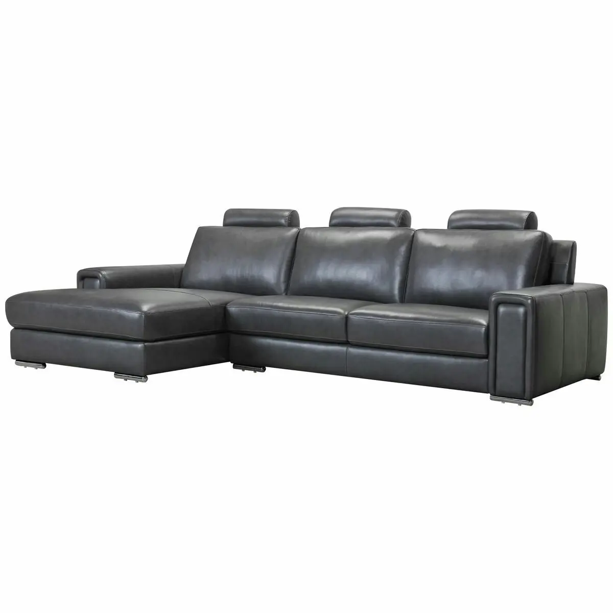 Kalona Ahlbeck Anthracite Three Seater Right Facing Chaise Sofa