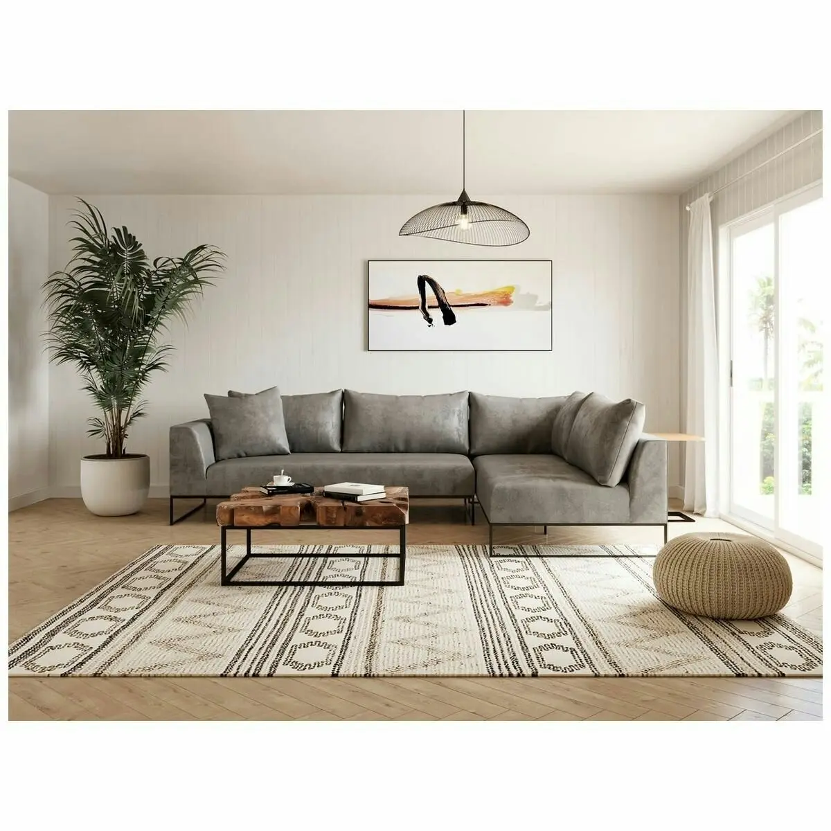 Kalona Vaeroy Modular Four Seater Left Facing Sofa Cloud