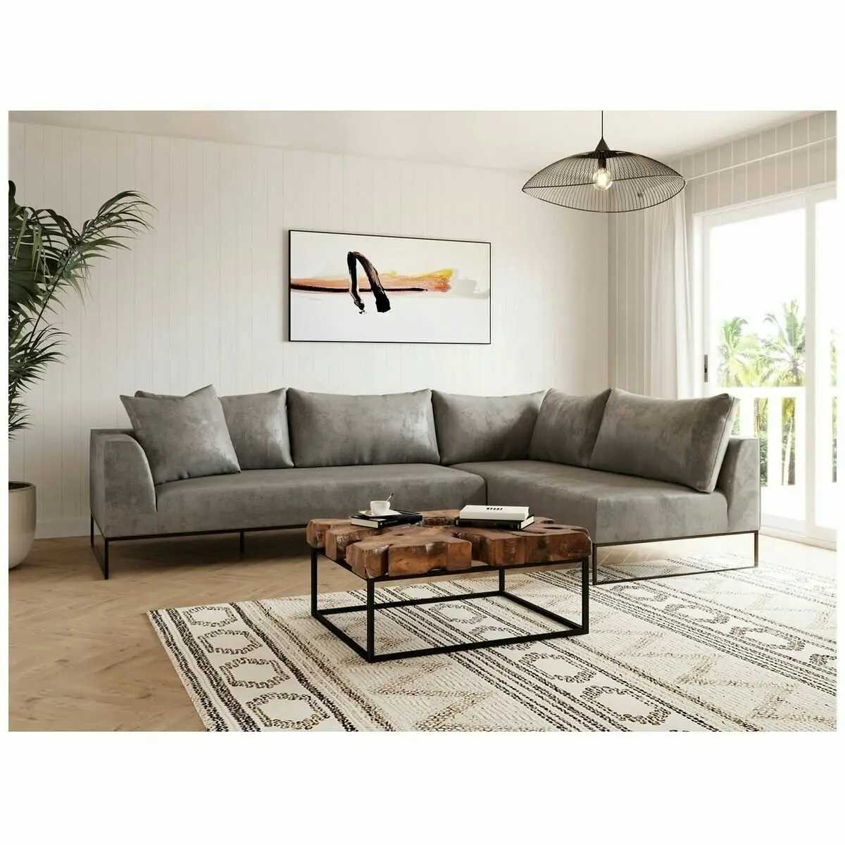 Kalona Vaeroy Modular Four Seater Left Facing Sofa Cloud