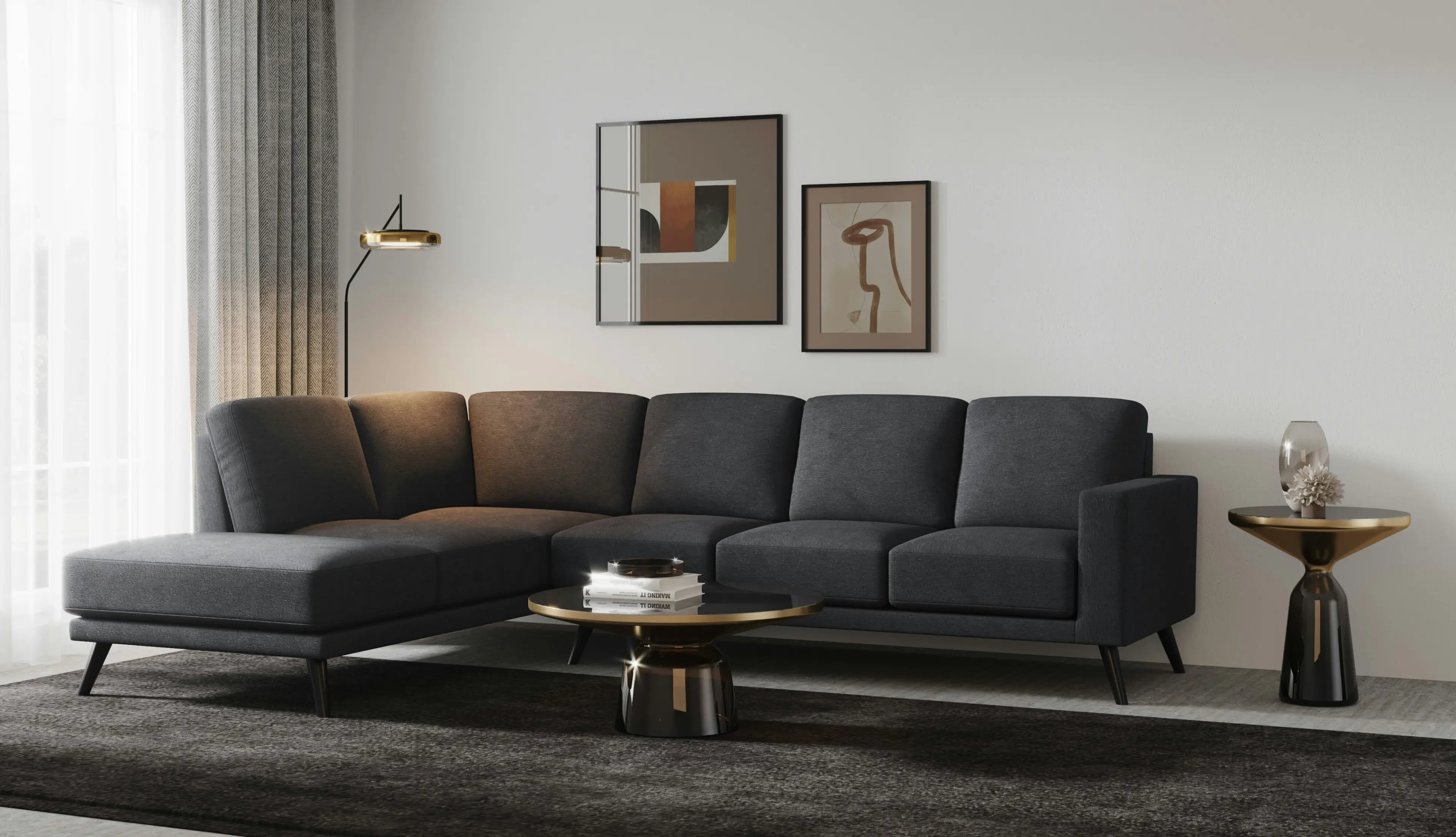 Ostro Furniture Ostro Mason 4 Seater Chaise Sofa