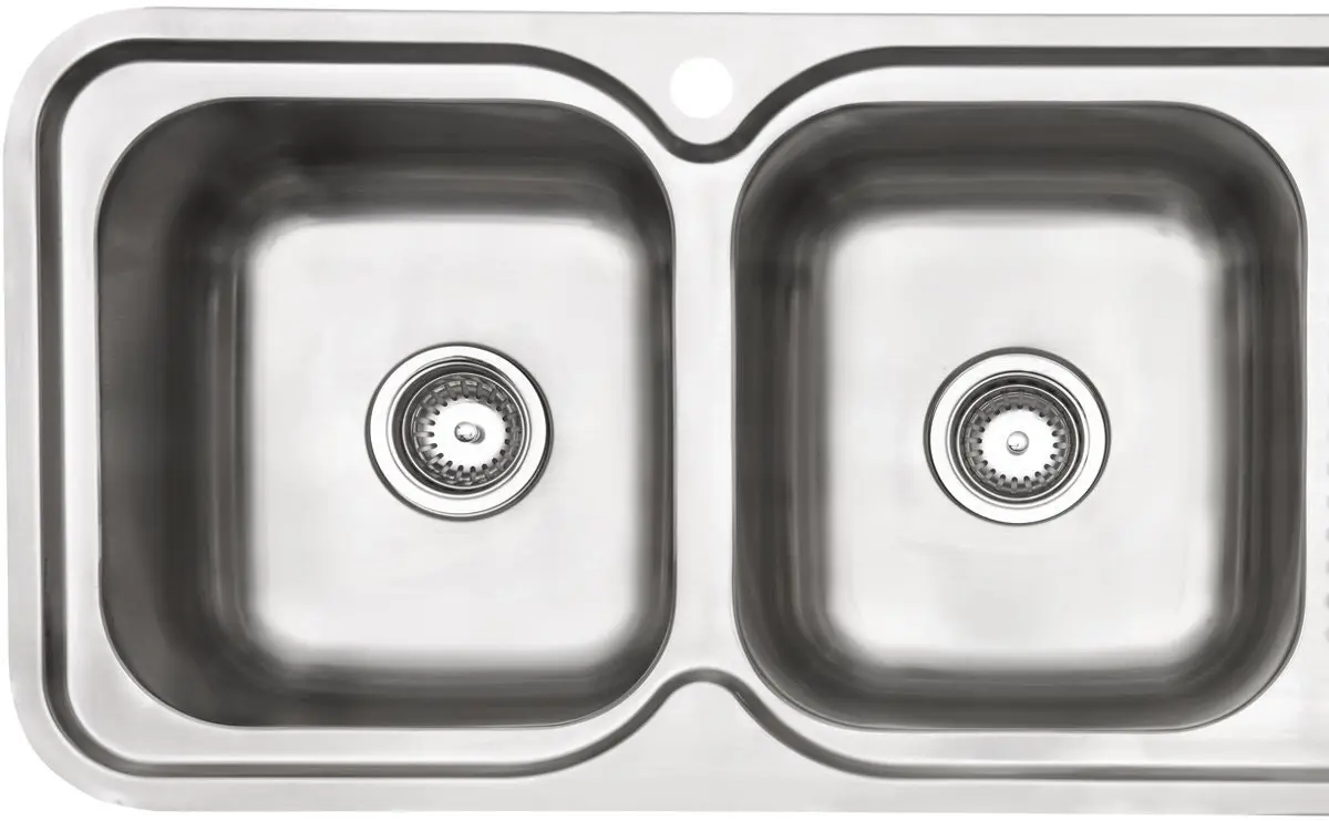 Arc Double Bowl Right Hand Drainer Inset Sink