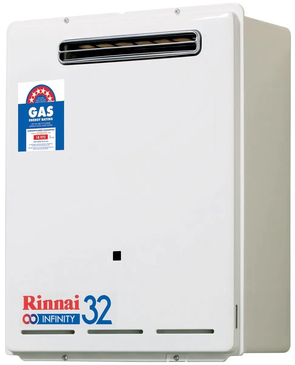 Rinnai 32L Continuous Flow 50-degree Hot Water System Natural Gas