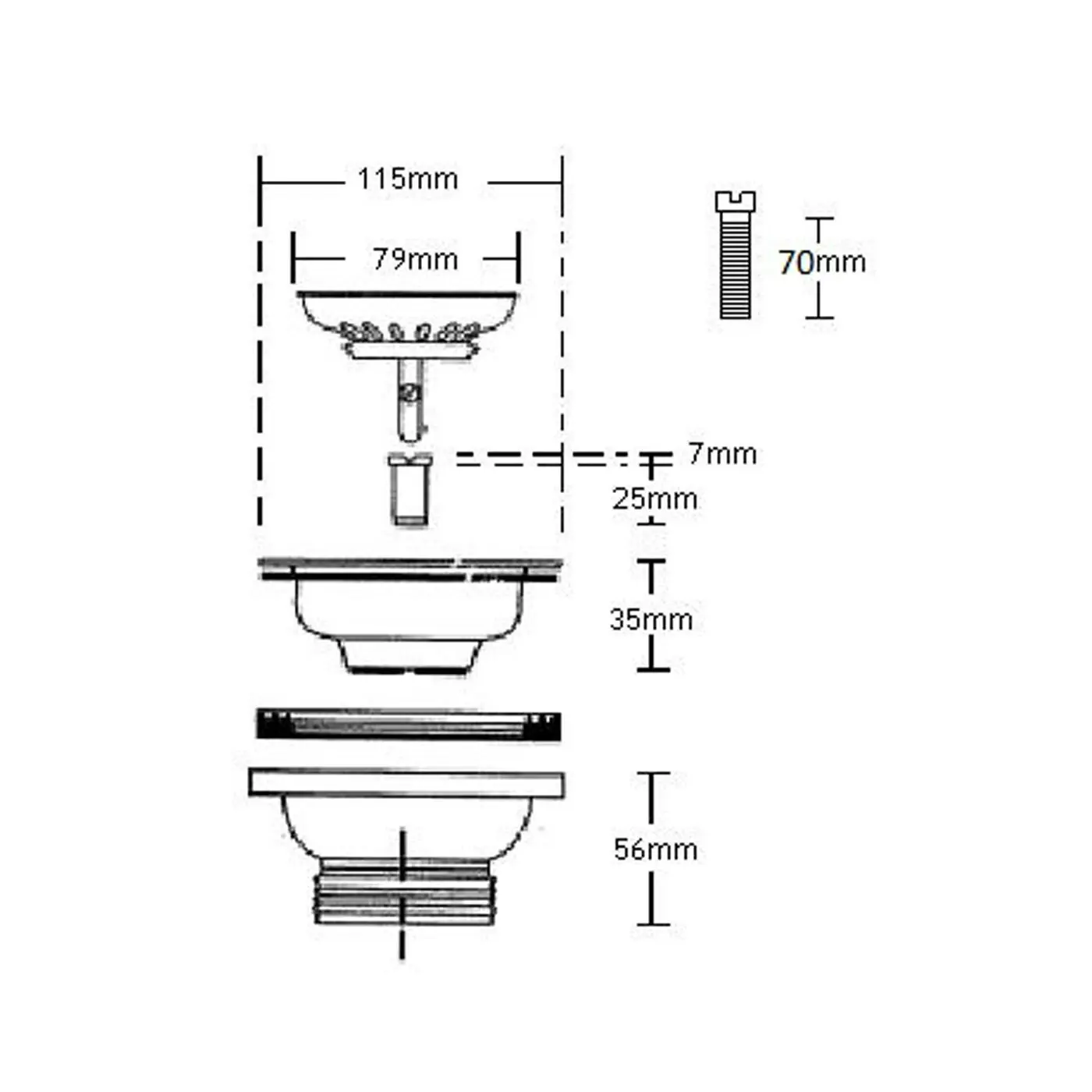 Turner Hastings 90 x 50mm Basket Waste and Long Thread