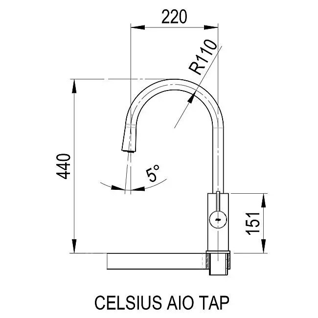 Zip HydroTap Celsius All-in-One Arc Boiling Chilled and Sparkling Filtered Water plus Hot and Cold