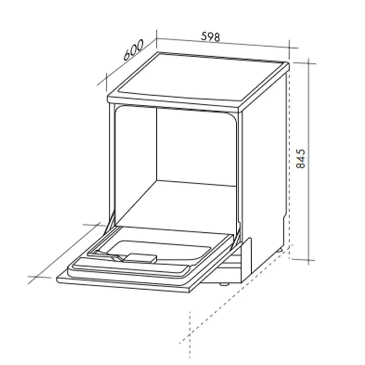 Artusi 60cm Freestanding White Dishwasher