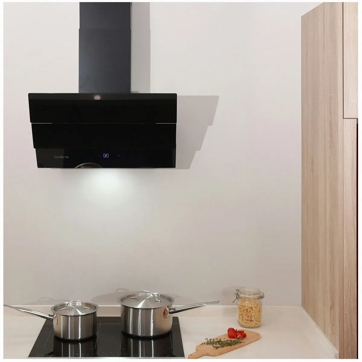 Linarie 60cm Gruissan Black Canopy Rangehood