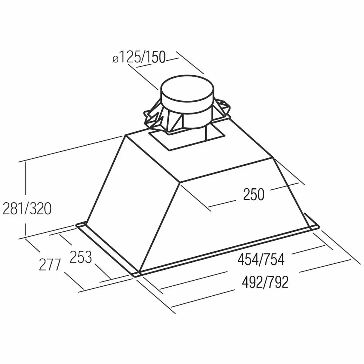 De'Longhi 50cm Under Cupboard Rangehood