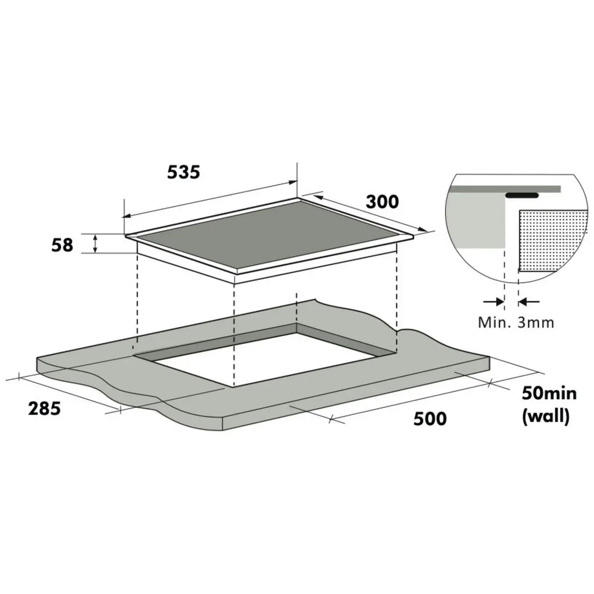 Linarie 30cm Domino 2 Burner Ceramic Cooktop