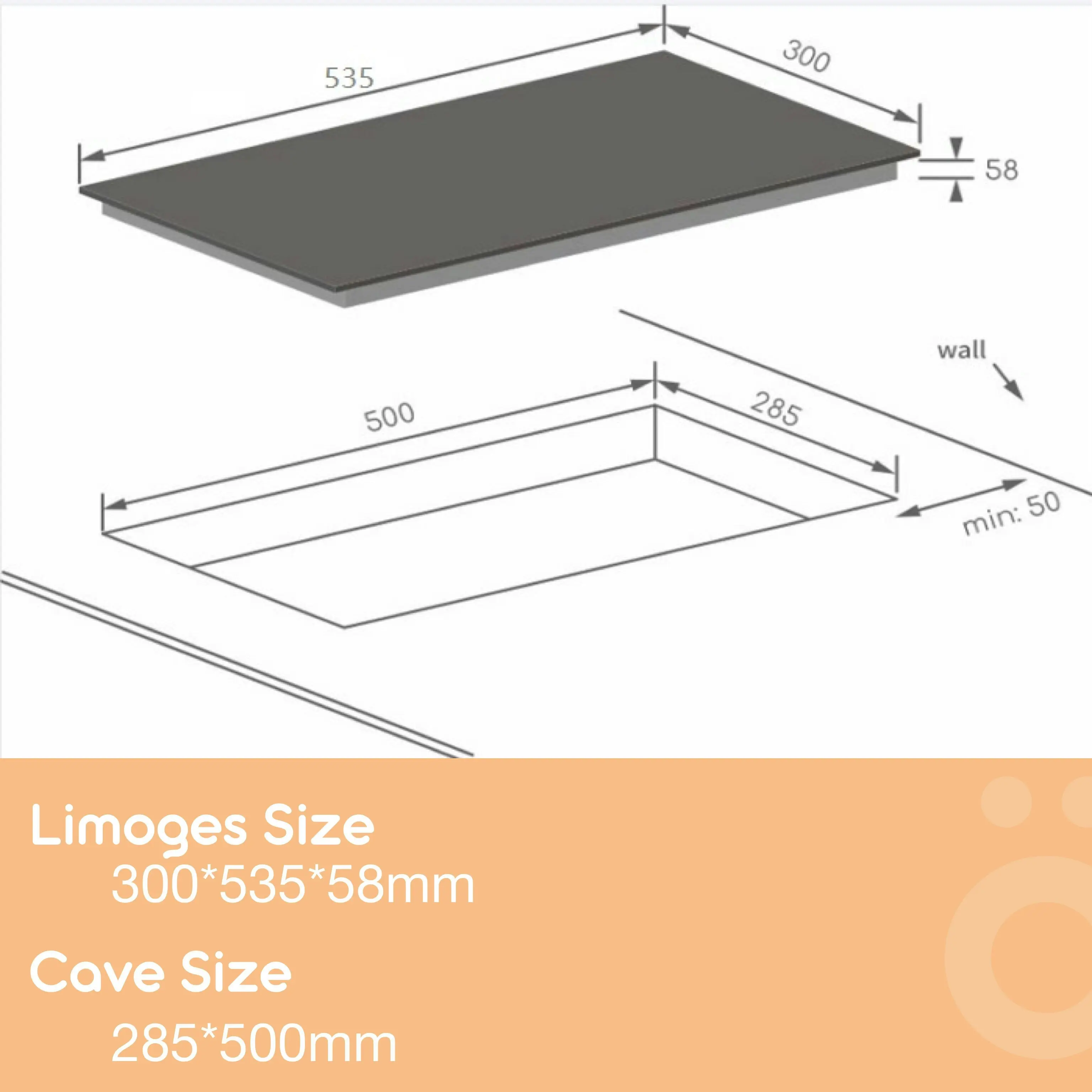 Linarie 30cm Domino 2 Burner Ceramic Cooktop