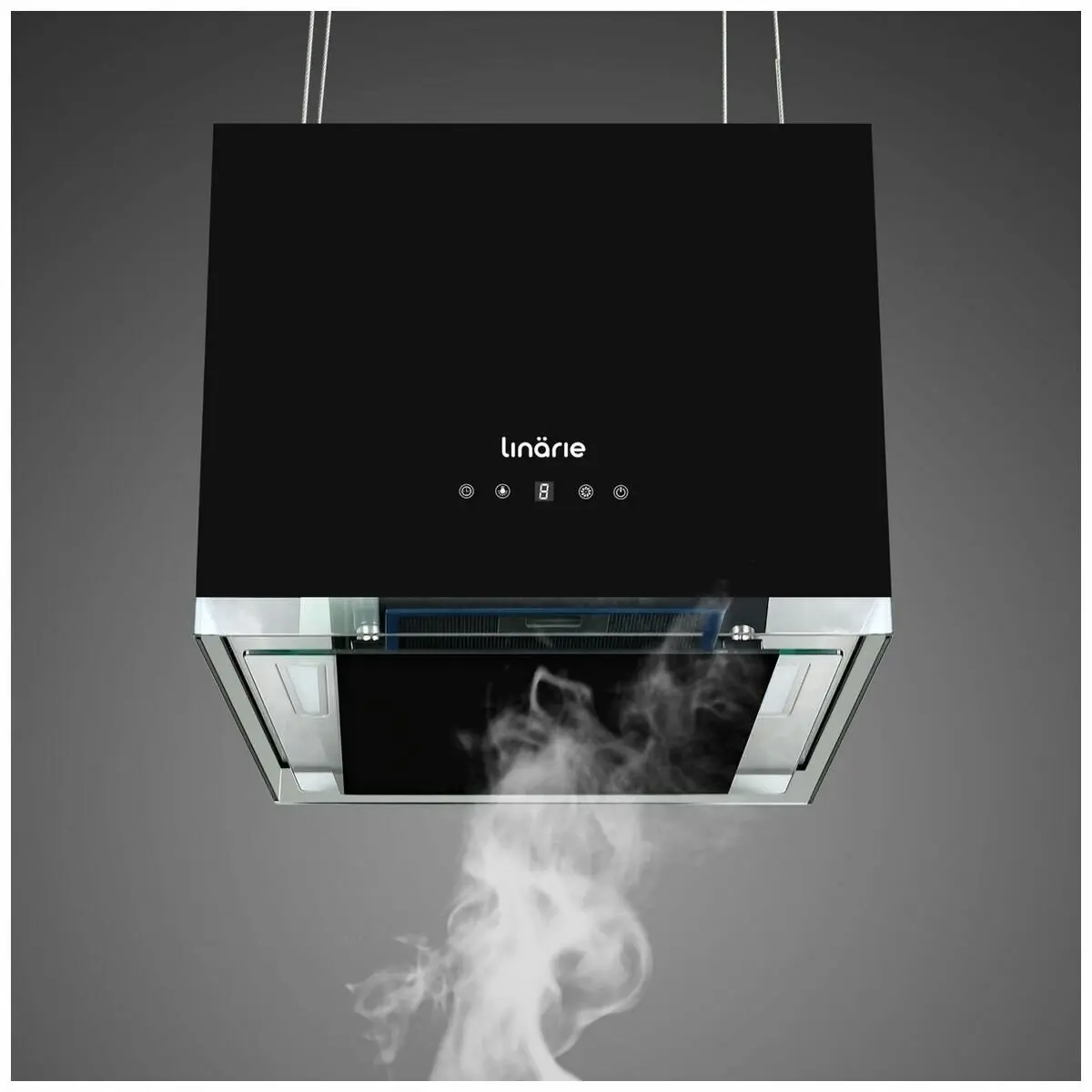 Linarie 50cm Island Rangehood Black