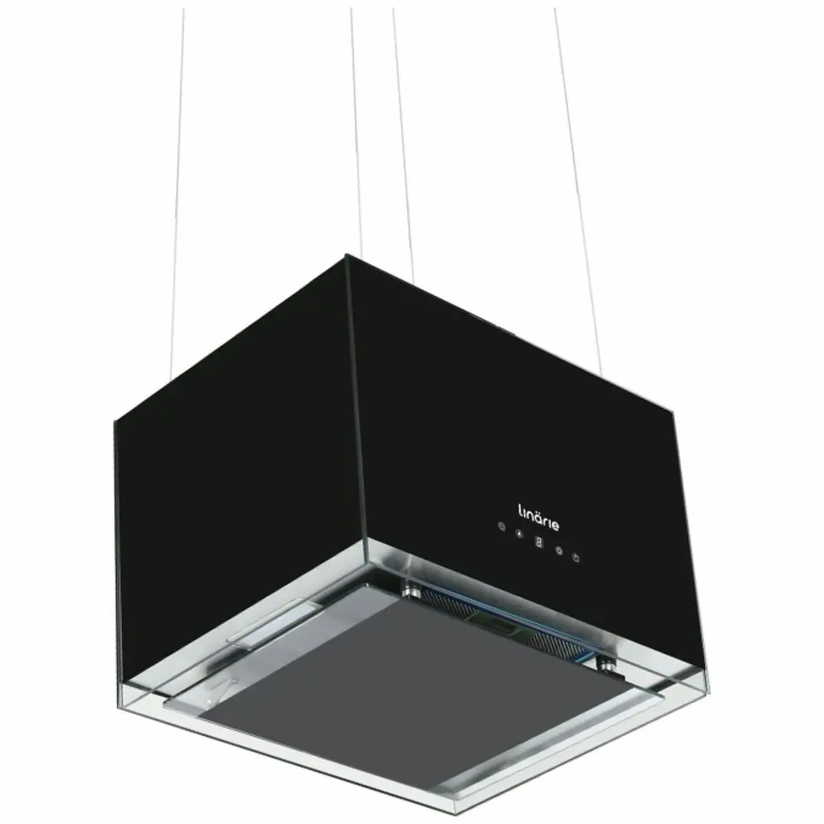 Linarie 50cm Island Rangehood Black