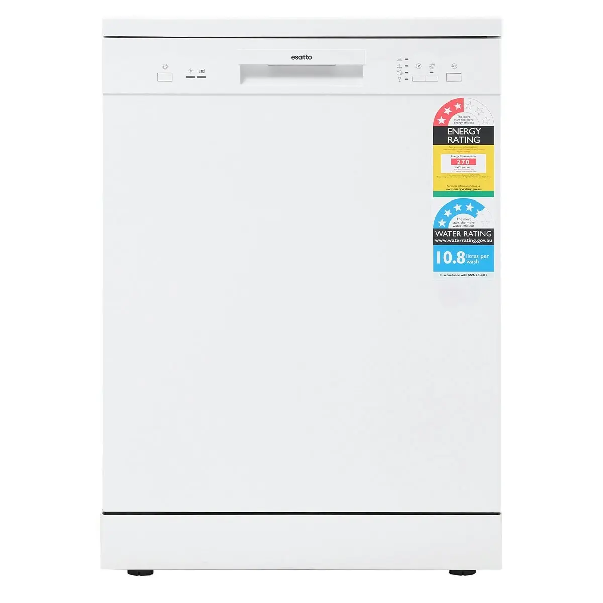 Esatto 60cm Freestanding White Finish Dishwasher