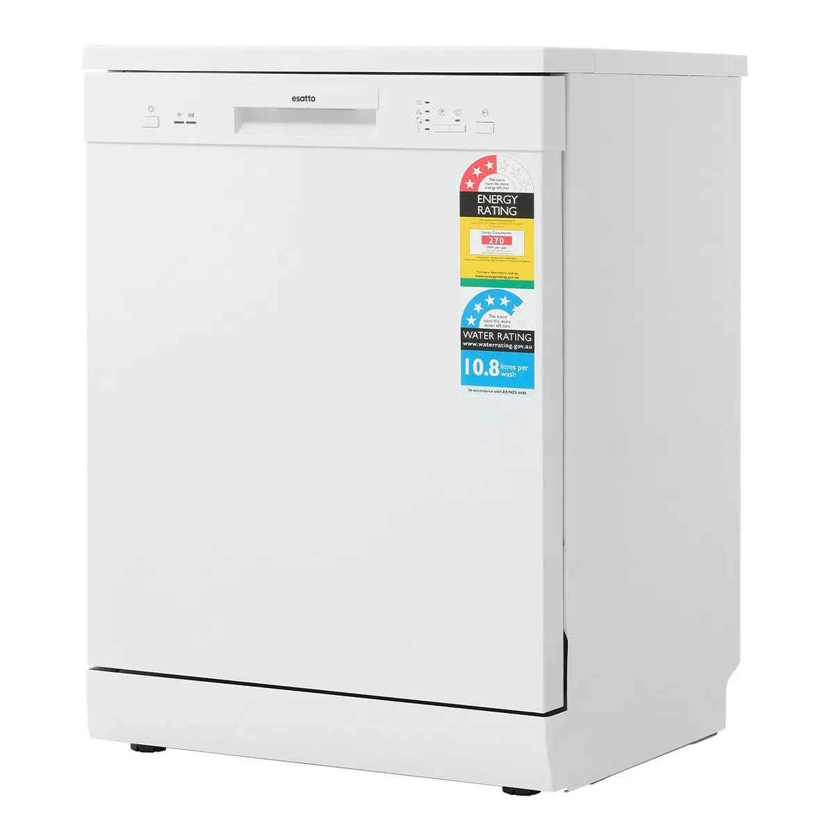 Esatto 60cm Freestanding White Finish Dishwasher