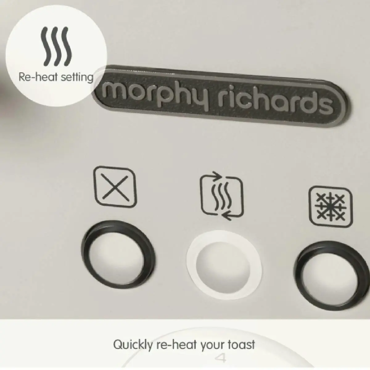 Morphy Richards Illumination 4 Slice Toaster White