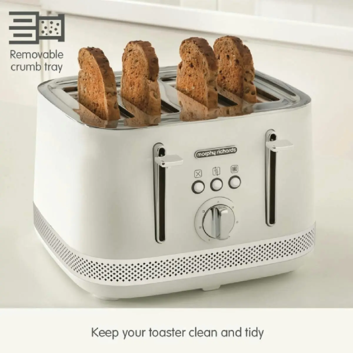 Morphy Richards Illumination 4 Slice Toaster White