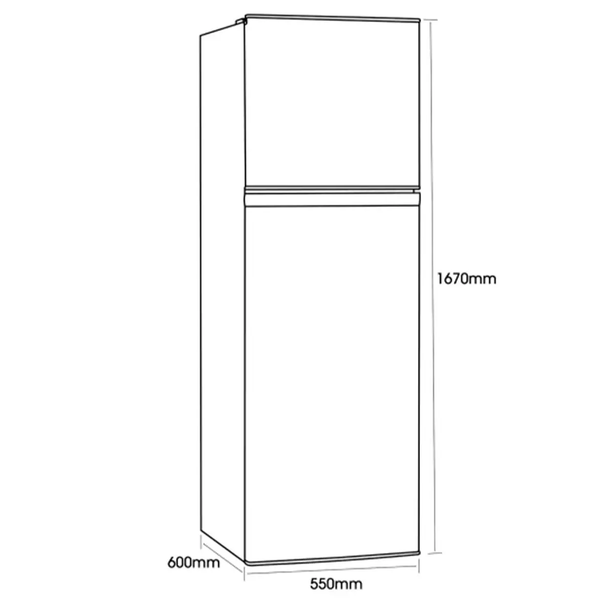 Euromaid 248L Top Mount Fridge