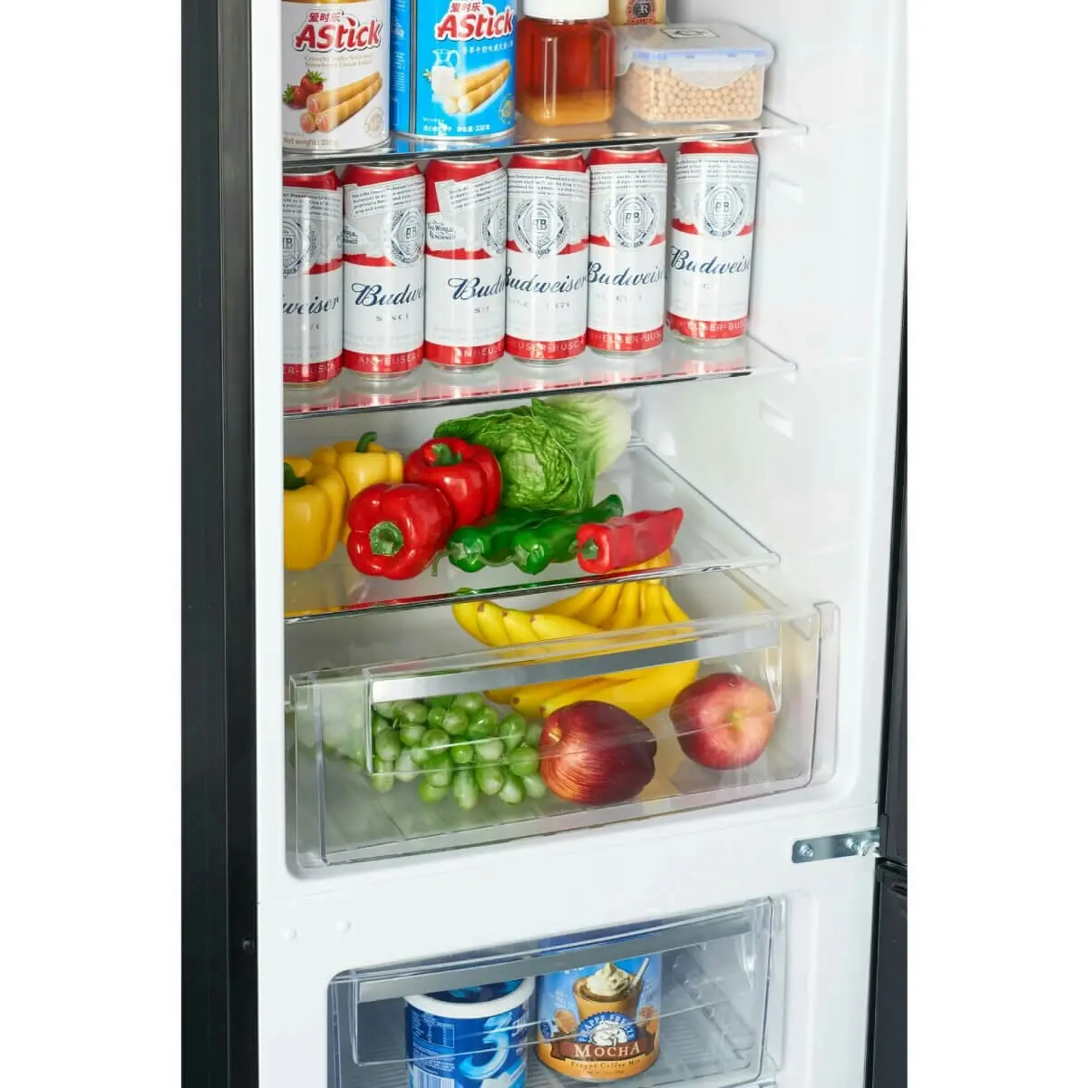 Linarie Annecy 242L Retro Bottom Mount Fridge Black