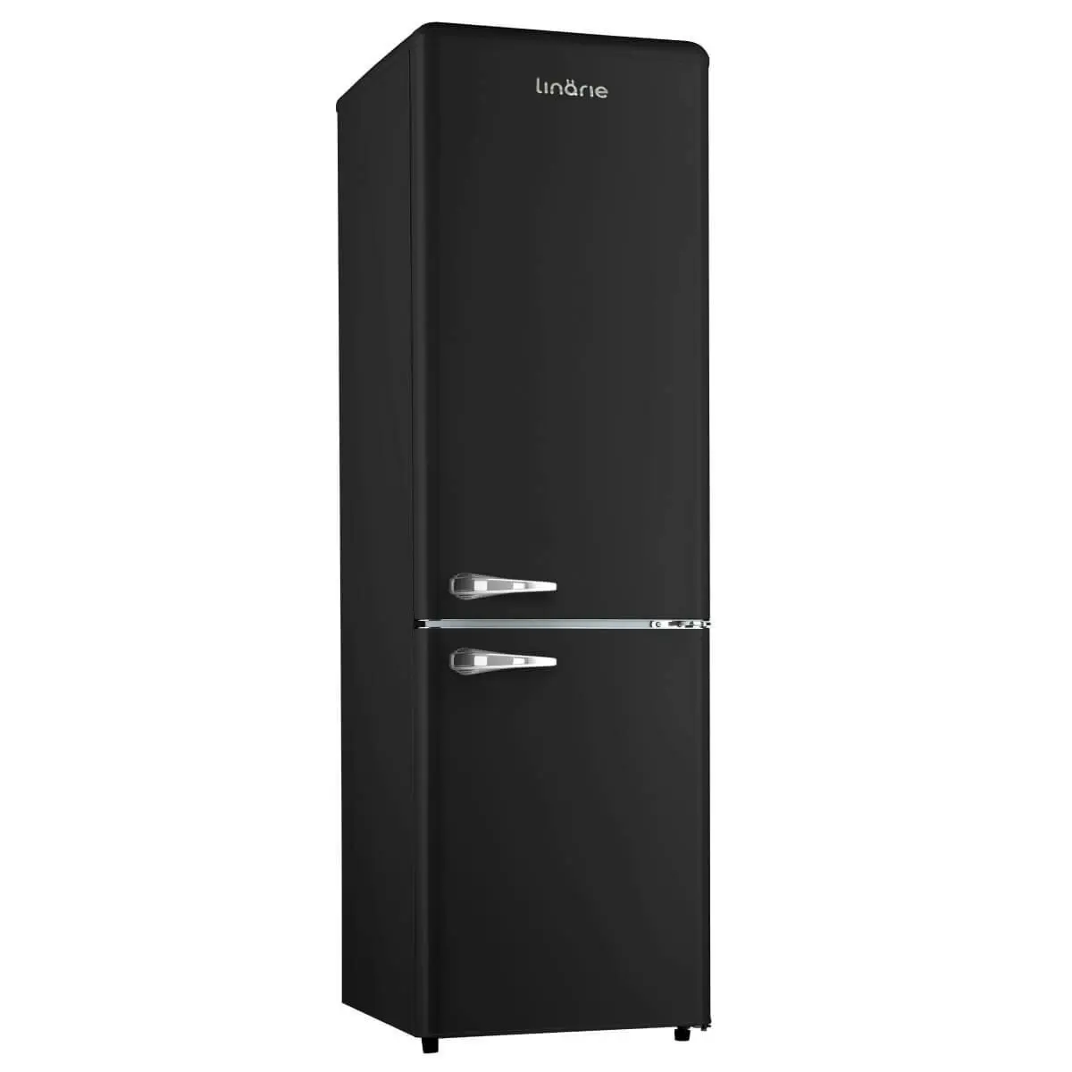 Linarie Annecy 242L Retro Bottom Mount Fridge Black