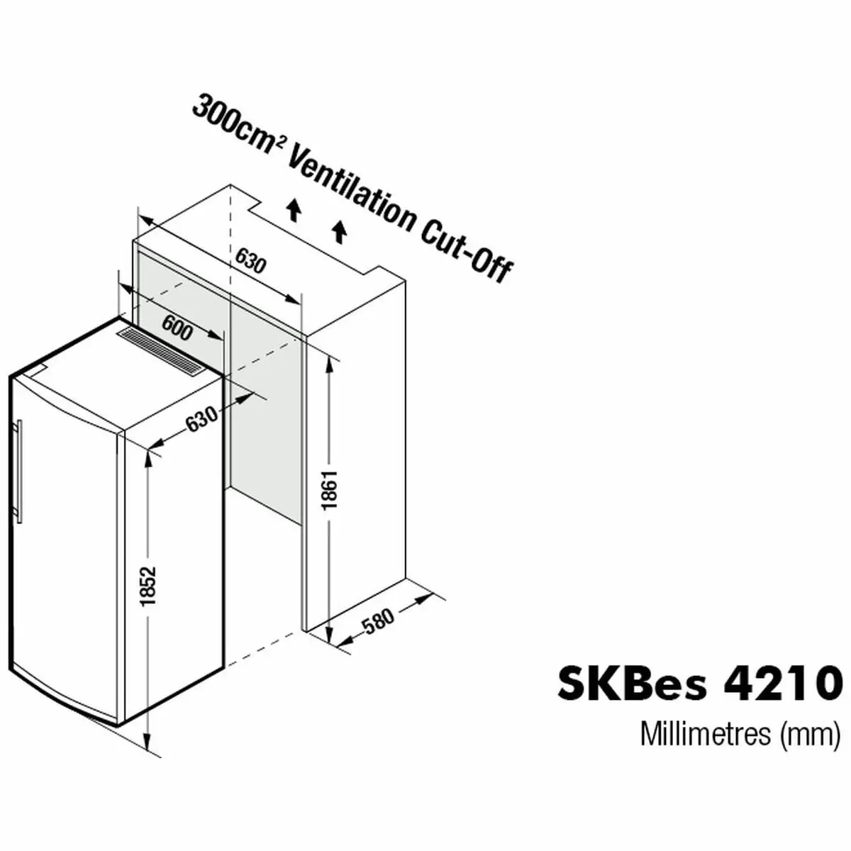 Liebherr 403L Upright Fridge with BioFresh Right Hinge