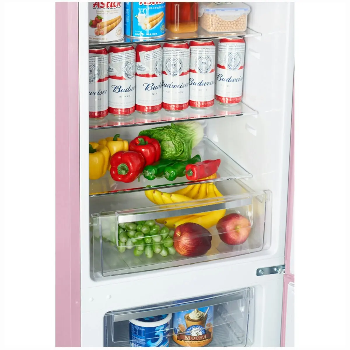 Linarie Annecy 242L Retro Bottom Mount Fridge Pink