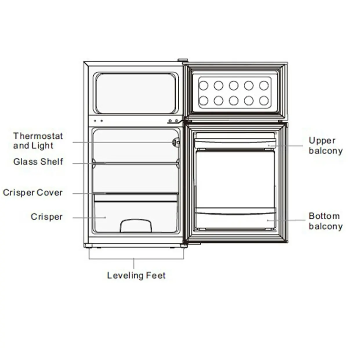 Eurotech 85L Bar Fridge Stainless Steel