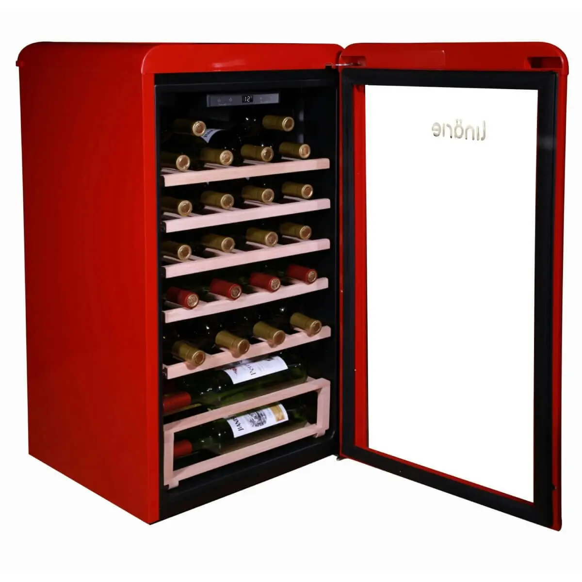 Linarie Burgundy 33 Bottle Single Zone Retro Wine Fridge