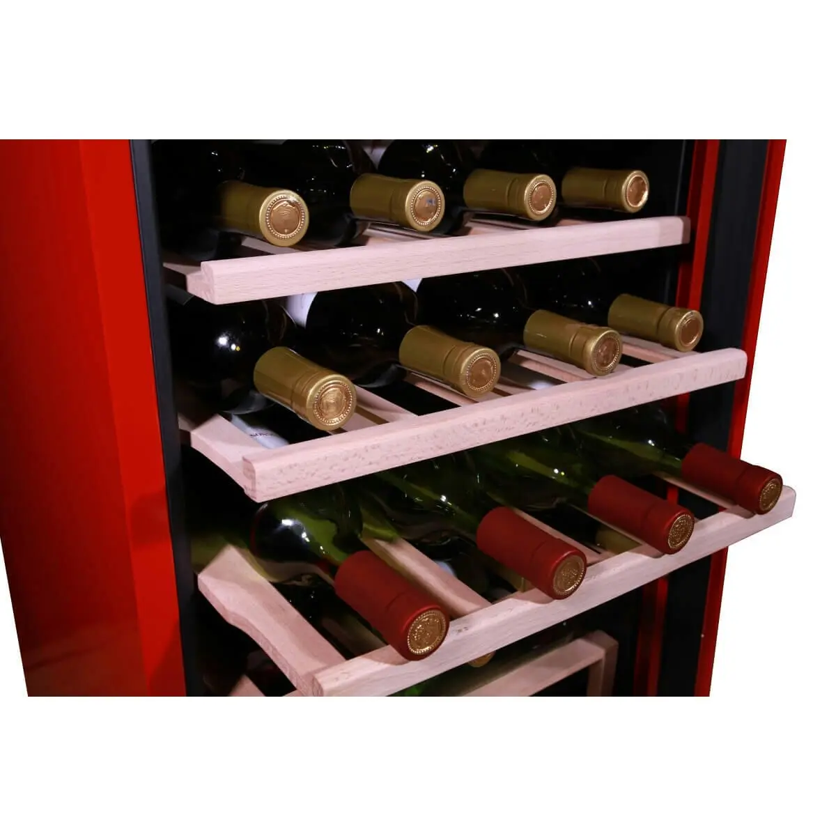 Linarie Burgundy 33 Bottle Single Zone Retro Wine Fridge