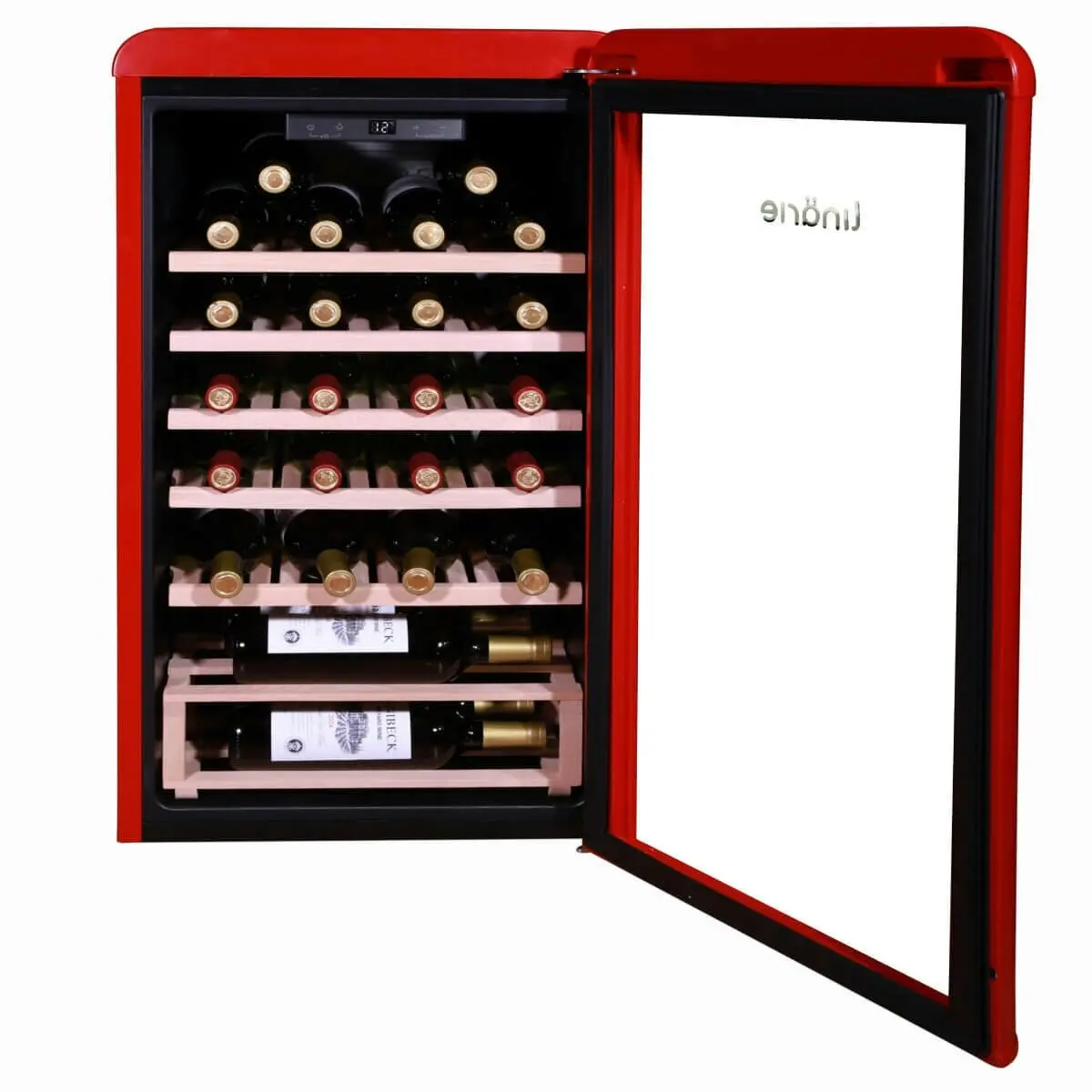 Linarie Burgundy 33 Bottle Single Zone Retro Wine Fridge