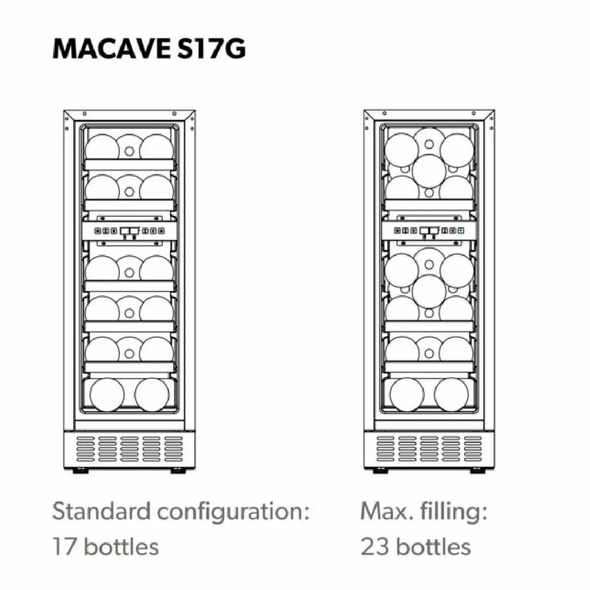 Dometic 17 Bottle Dual Zone Wine Storage Cabinet